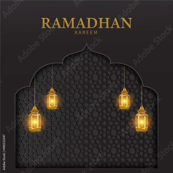 Obraz Islamic ramadan kareem background with lamps