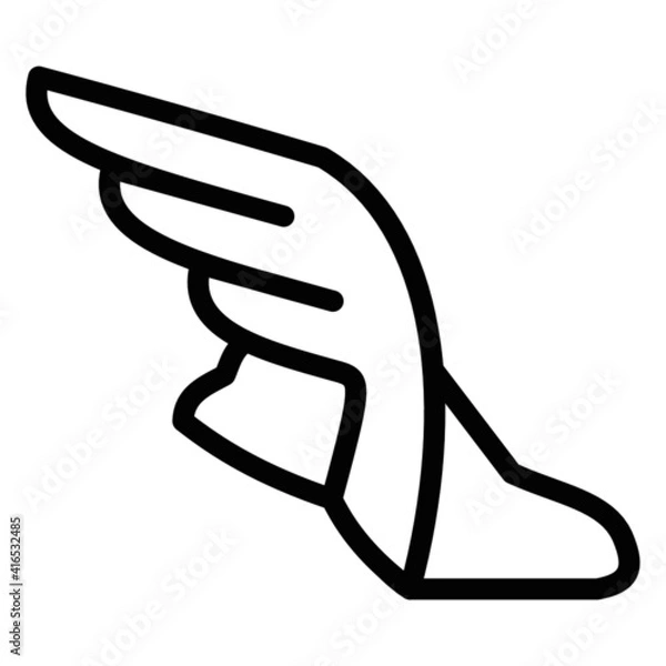 Obraz Hermes wing shoe logo line simple design vector