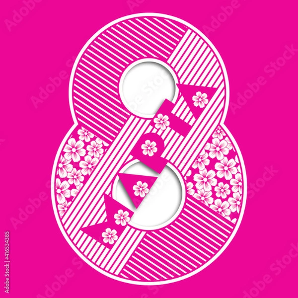 Obraz March 8. Text in Russian.