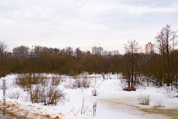 Fototapeta river in winter