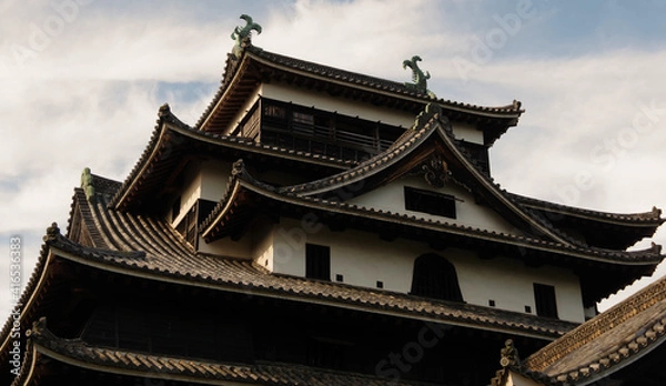 Fototapeta 松江城のシンボル　しゃちほこ　日本