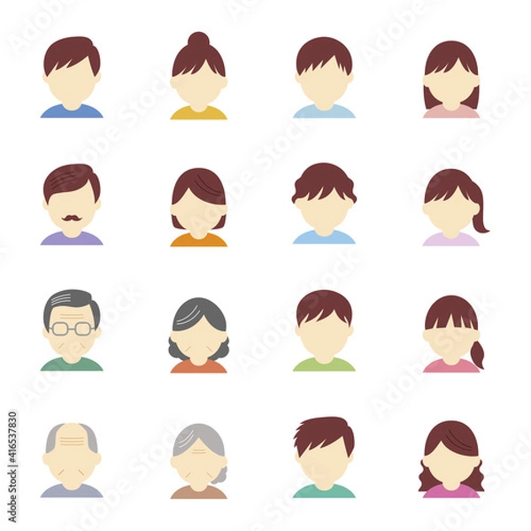 Fototapeta 匿名 人物 アイコン / vector eps