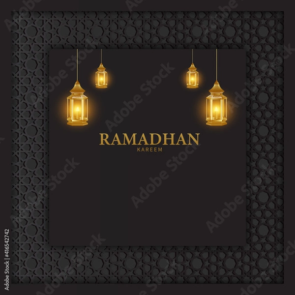 Obraz Islamic ramadan kareem background with lantern