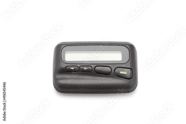 Fototapeta A pager or a beeper ,Pager can receive messages isolate on white background.