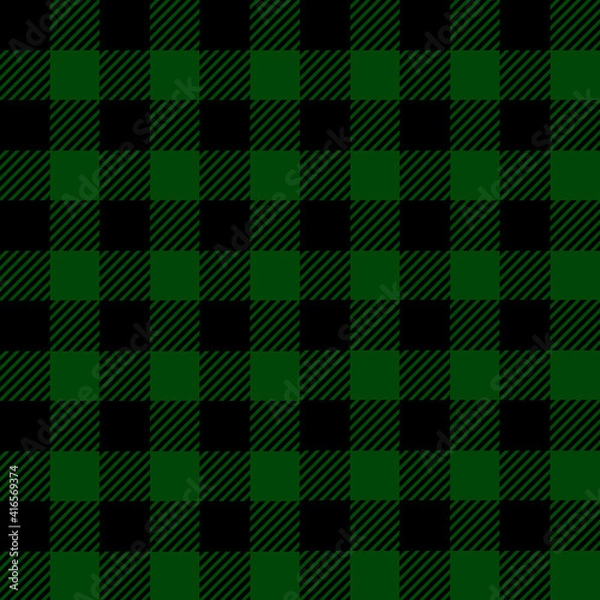 Obraz Simply seamless check pattern design for decorating, wallpaper, wrapping paper, fabric, backdrop and etc. Theme of the St.Patrick’s Day.