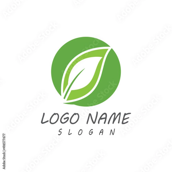 Obraz Leaf icon Vector Illustration design Logo template
