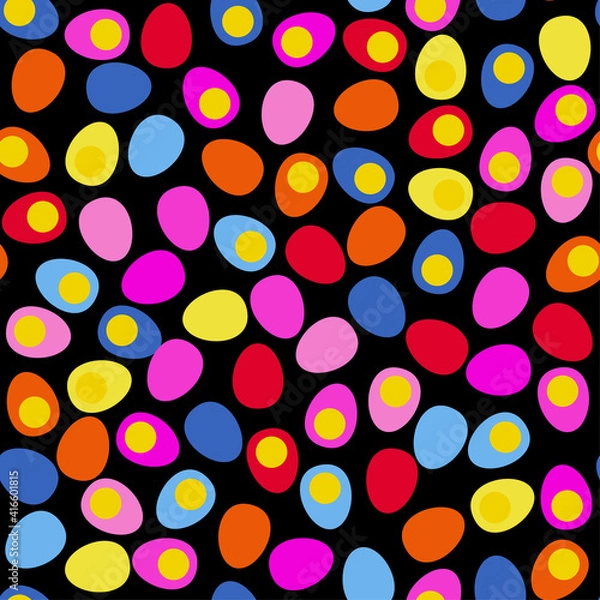 Obraz Seamless vector easter eggs pattern. Colorful endless background. EPS 10