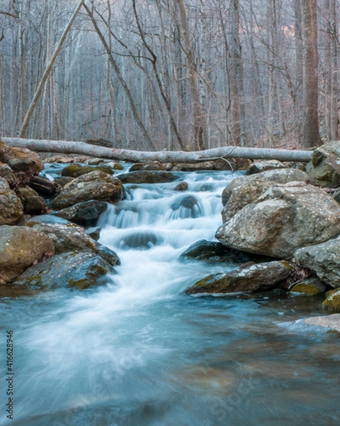 Obraz Waterfall rocks in the forest
