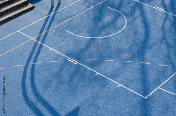 Obraz Terrain de Basket, bleu