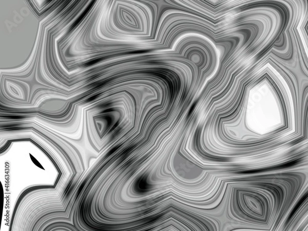 Obraz Fluid black and white abstract background