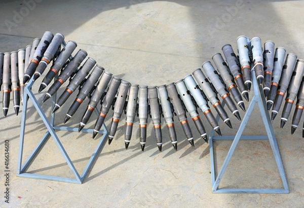Fototapeta Automatic cannon shells