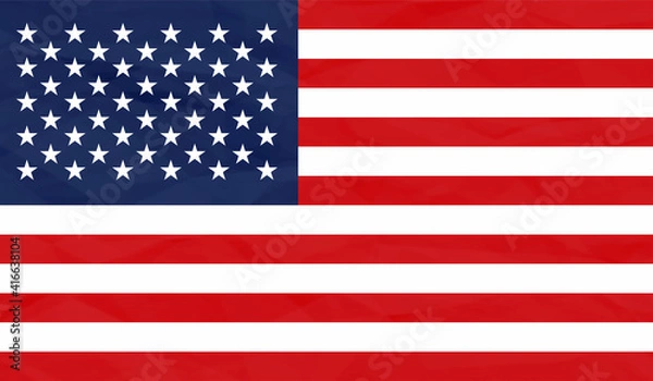 Fototapeta American flag. Grunge old flag USA isolated white background.
