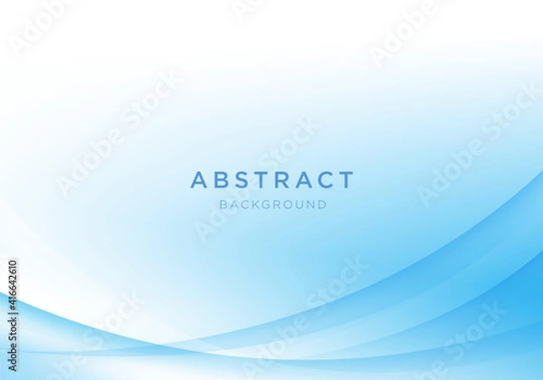 Obraz Abstract light vector background blue and white wave background.