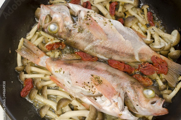 Fototapeta メバルのアクアパッツァ