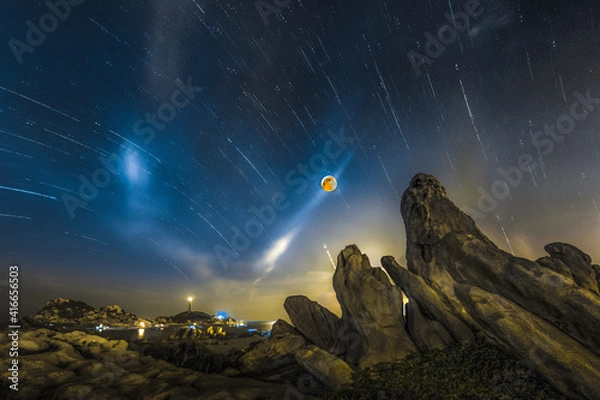 Fototapeta Moon and stars