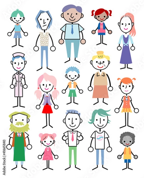 Fototapeta 色々な人々