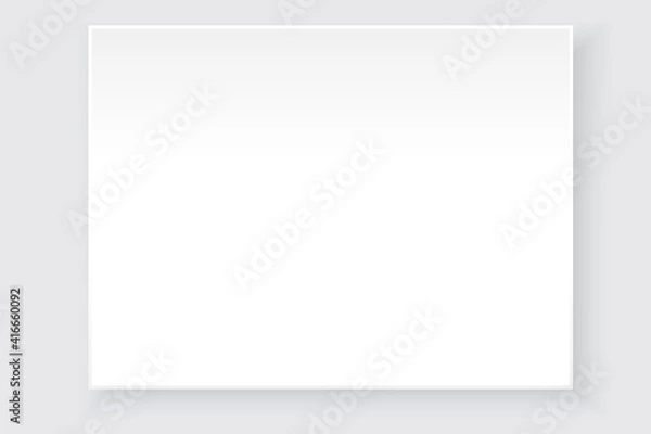 Fototapeta Paper cut white sheet. Vector template. 3d paper cut design. Stock image. EPS 10.