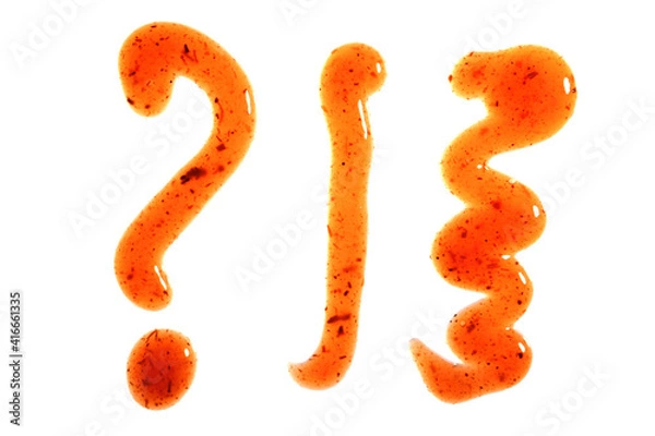 Fototapeta ketchup tomato sauce, isolated on a white background, macro