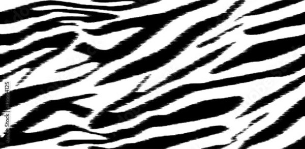 Fototapeta Multi directional Zebra print repeat pattern. Stripe animals jungle tiger fur texture seamless repeating black and white skin.