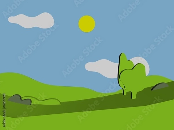 Obraz eine schöne 3d landschaft