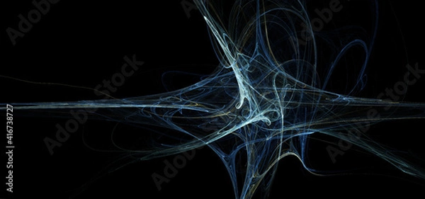 Obraz Abstract fractal art background illustration space geometry.