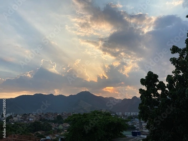 Obraz sunset in the mountains