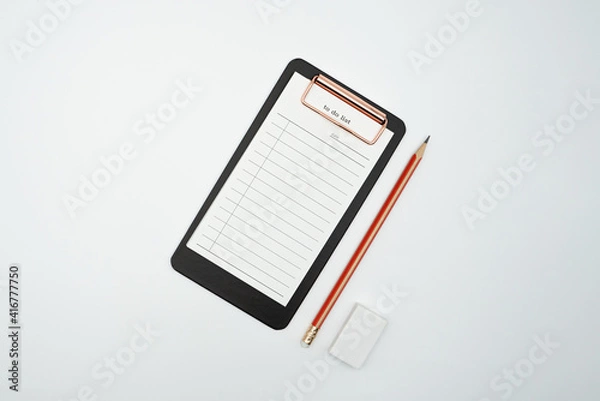 Obraz Concept image using weekly planner and pencil and eraser