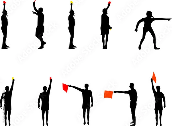 Obraz referee silhouettes