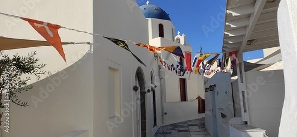 Fototapeta flag on the roof
