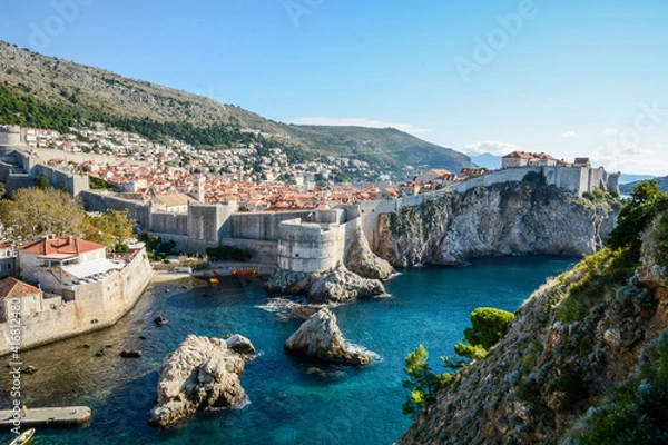 Fototapeta view of the coast of the sea
