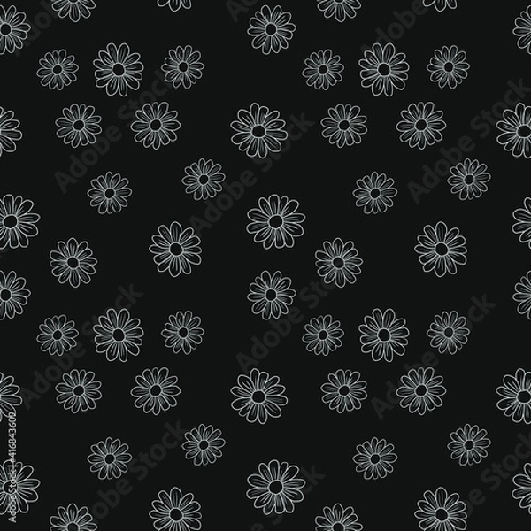 Fototapeta Vector geometric seamless pattern of flowers