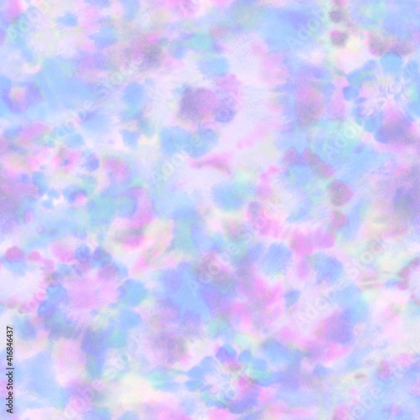 Obraz Tie dye shibori seamless pattern. Watercolour abstract texture.