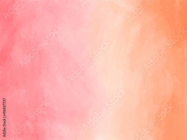 Fototapeta シンプルな水彩イラスト　背景や壁紙に　赤とオレンジ