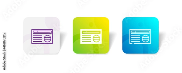 Fototapeta vintage radio pixel perfect icon set bundle in line, solid, glyph, 3d gradient style