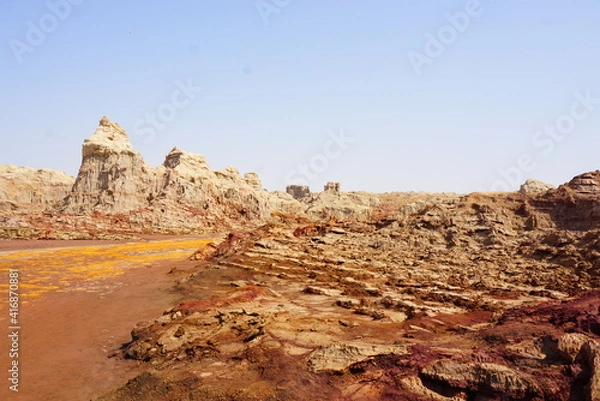 Fototapeta エチオピアの奇岩群ソルトマウンテン