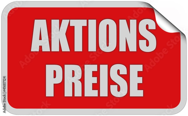 Fototapeta Sticker rot eckig curl oben AKTIONSPREISE