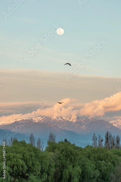 Obraz montaña nubosa