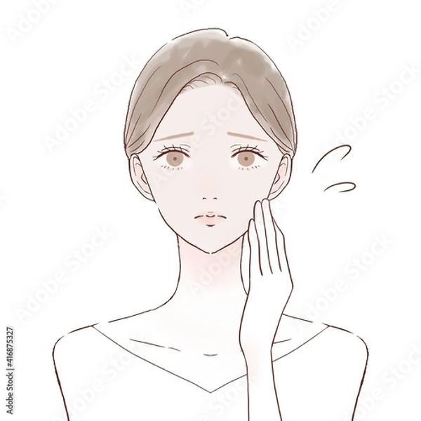 Obraz スキンケア　女性　くすみ