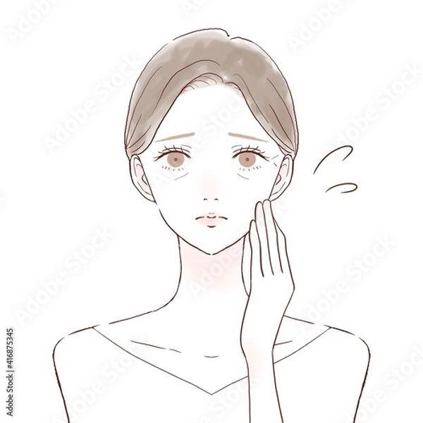 Obraz スキンケア　女性　小じわ