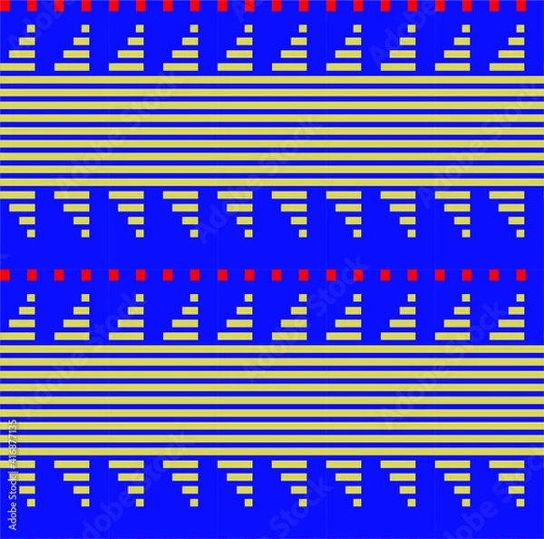 Obraz  Seamless abstract geometrical horizontal stripes pattern with navy background