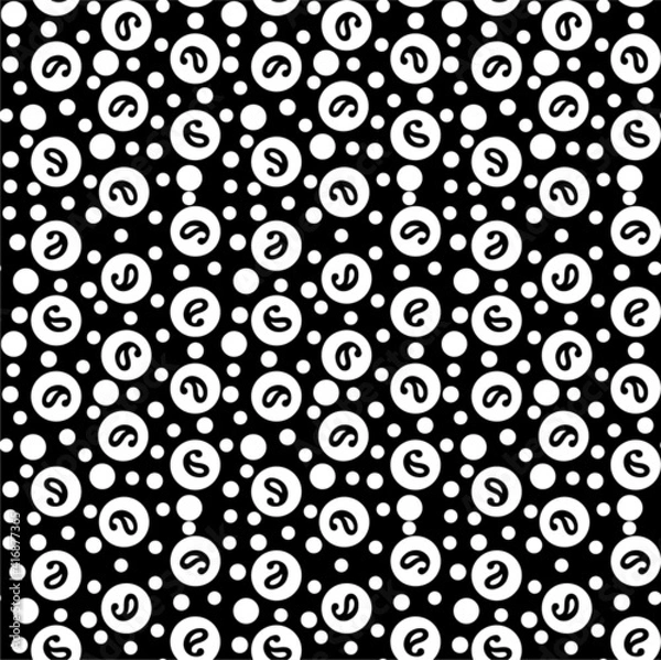 Obraz Seamless geometrical paisley pattern with white background.