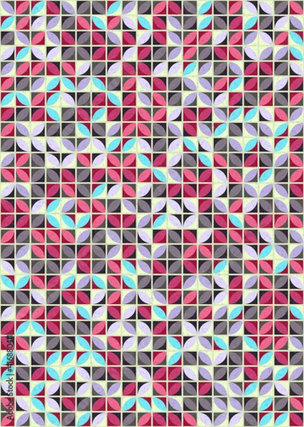 Fototapeta Abstract Geometric Pattern generative computational art illustration