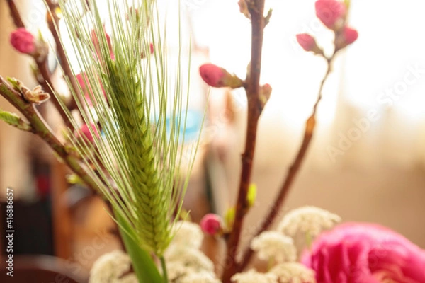 Obraz 桃の節句 桃の生花