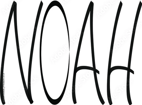 Obraz Noah name - handwritten calligraphy for design