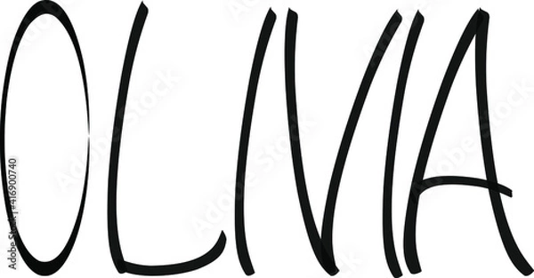 Obraz Olivia name - handwritten calligraphy for design