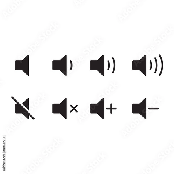 Obraz Speaker icon set. Sound icon