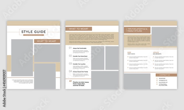 Obraz Szablon przewodnika w stylu