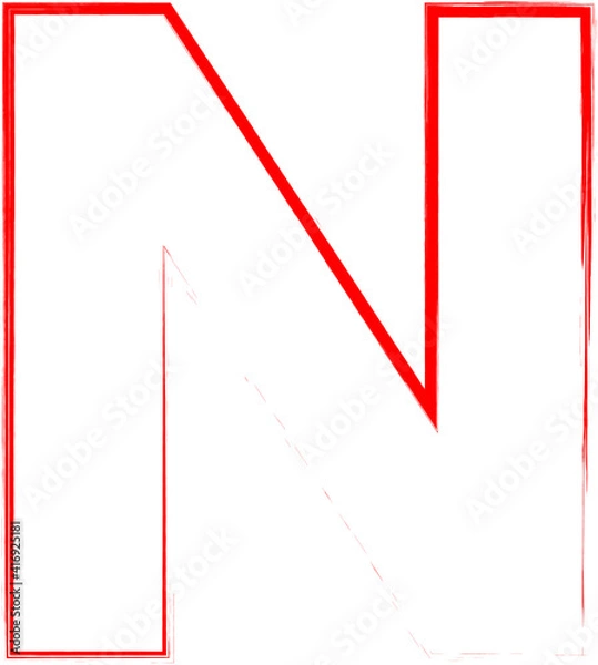 Obraz alphabet letter n