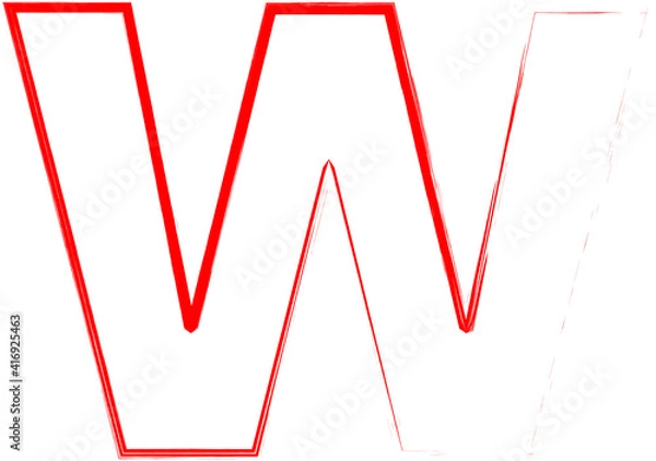 Obraz alphabet letter w