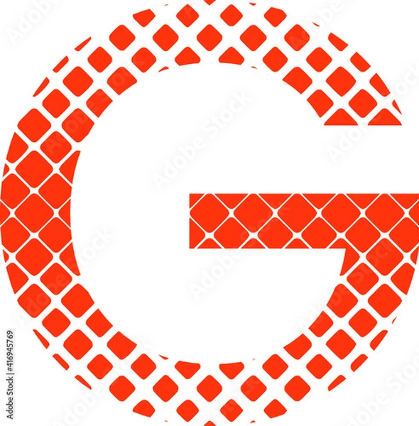 Obraz g letter typography logo design vector